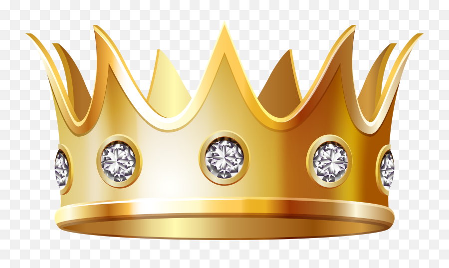 Gold Crown With Diamonds Png Clip Art Image Gold Crown Emoji,Gold Crown Transparent Background