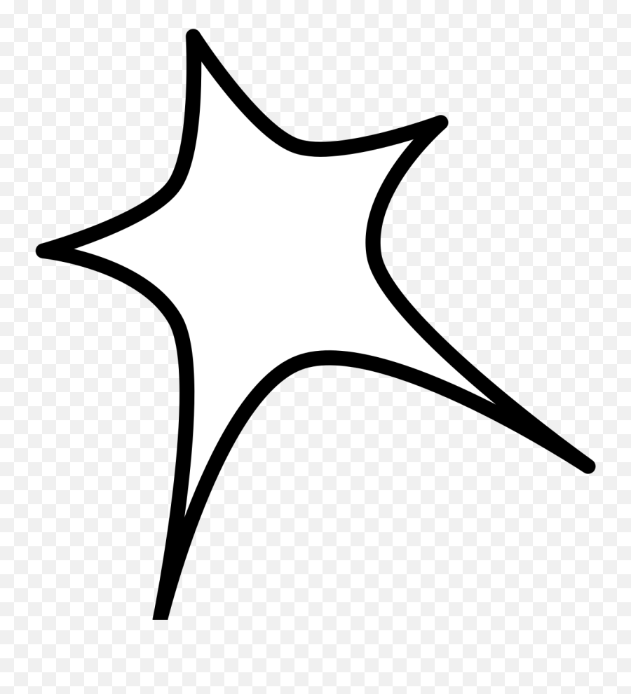 Star Outline Images Large Sized Black And White Outline - Star Clipart Transparent Black And White Emoji,Star Clipart Black And White