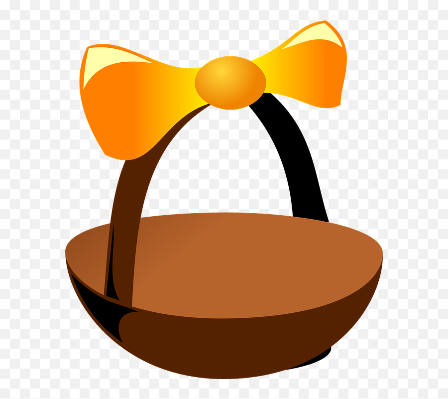 Basket Bow Ribbon - Free Vector Graphic On Pixabay Emoji,Easter Egg Basket Clipart
