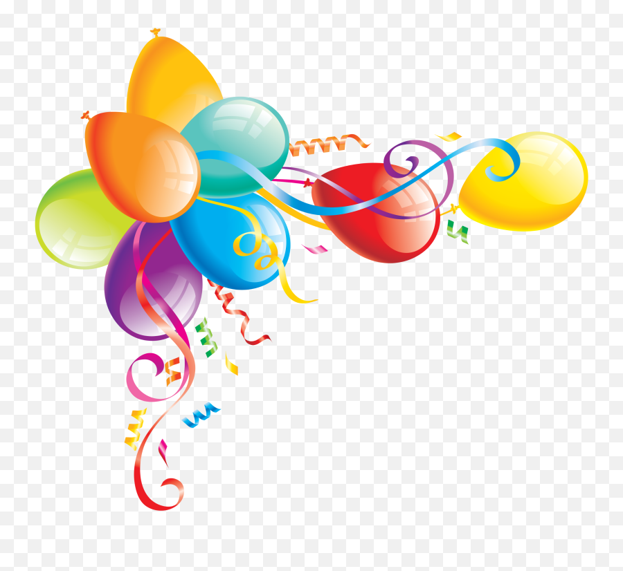 Beautiful Colorful Balloons Clipart - Clipart Balloons Emoji,Balloons Clipart