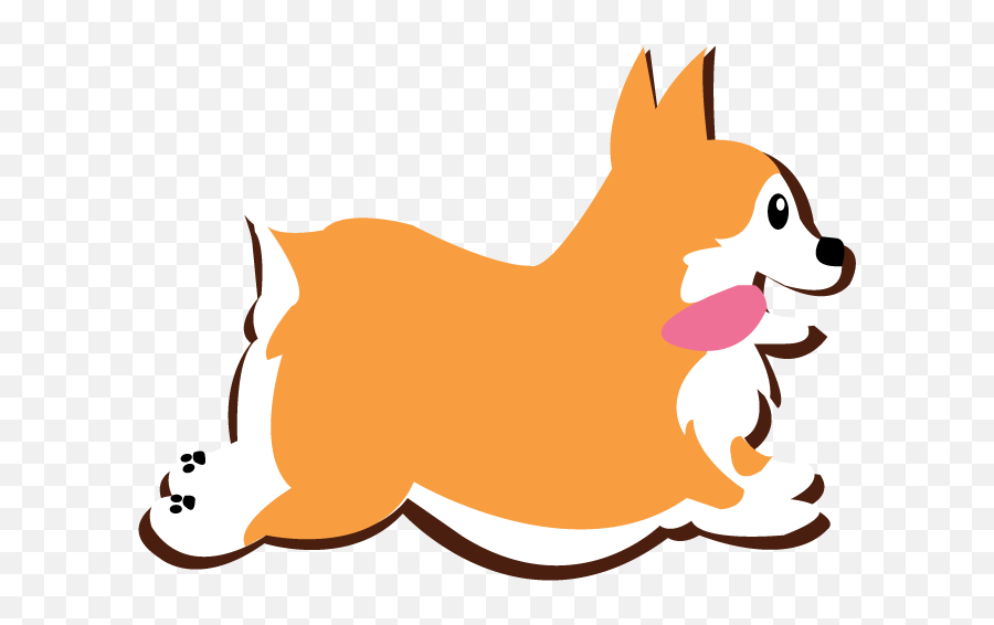 Running Corgi - Transparent Corgi Running Png Emoji,Corgi Clipart