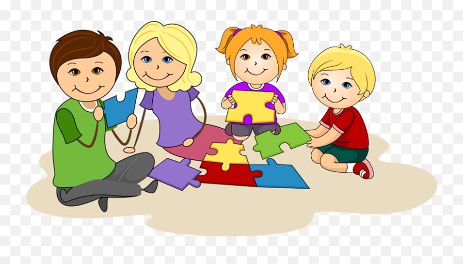 Kids Clipart Puzzle Kids Puzzle Transparent Free For - Children Working Together Clipart Emoji,Kids Clipart