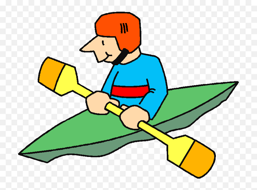 Kayak Clipart Animated - Kayaking Cartoon Png Transparent Kayak Emoji,Kayak Clipart