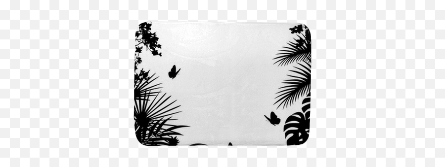 Tropical Forest Silhouette Bath Mat Emoji,Forest Silhouette Png
