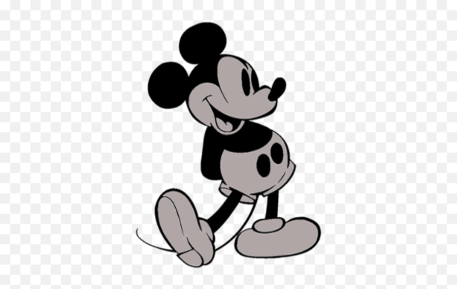 Mickey Mouse Clipart Black And White - Mickey Retro Emoji,Mouse Clipart Black And White