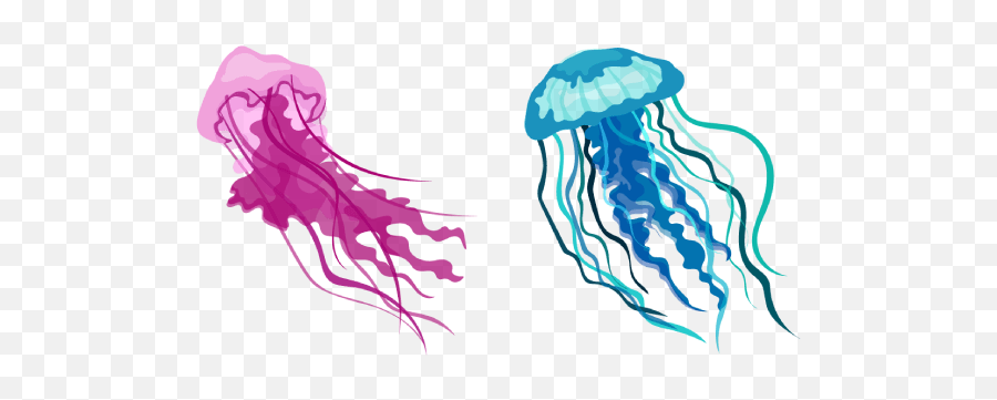 Aquarelle Jellyfish Cursor - Bioluminescence Emoji,Jellyfish Logo