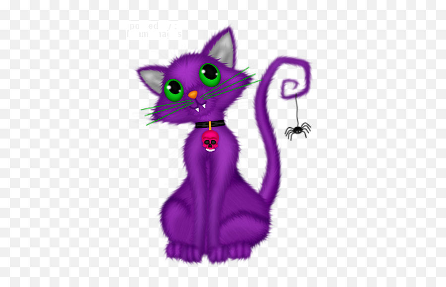 Tube Halloween Chat Png - Halloween Cat Clipart Purple Emoji,Halloween Cat Clipart
