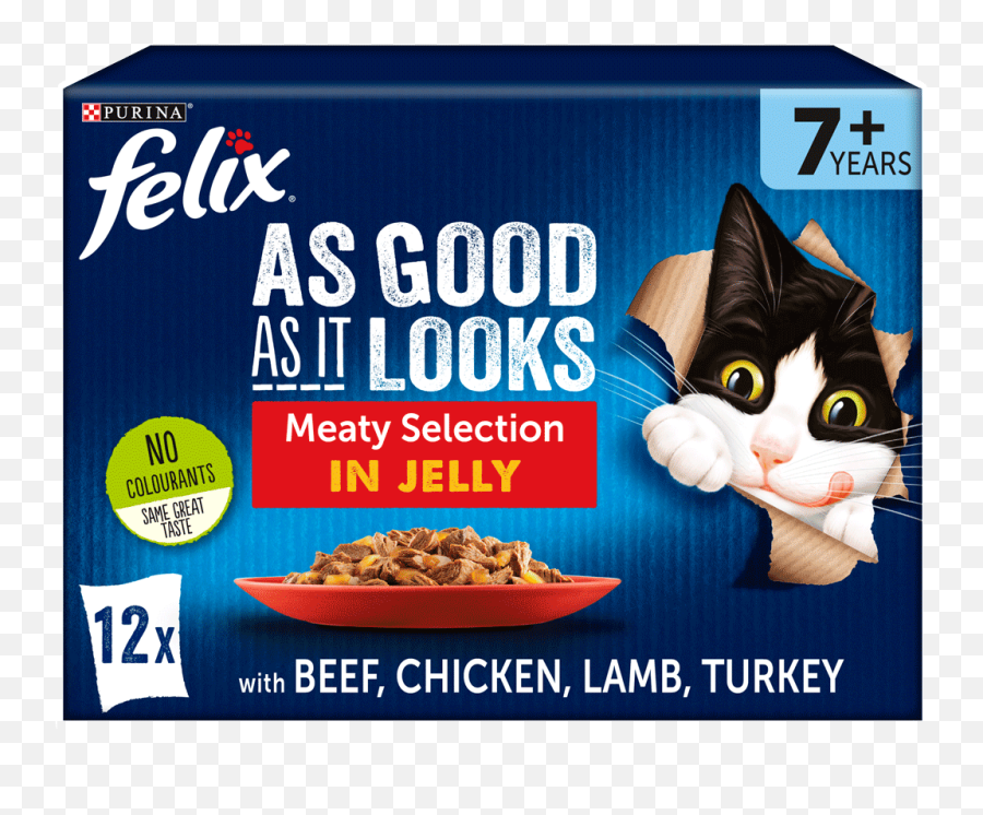 Felix As Good As It Looks 7 Meaty Cat Food Purina Emoji,Felix The Cat Png