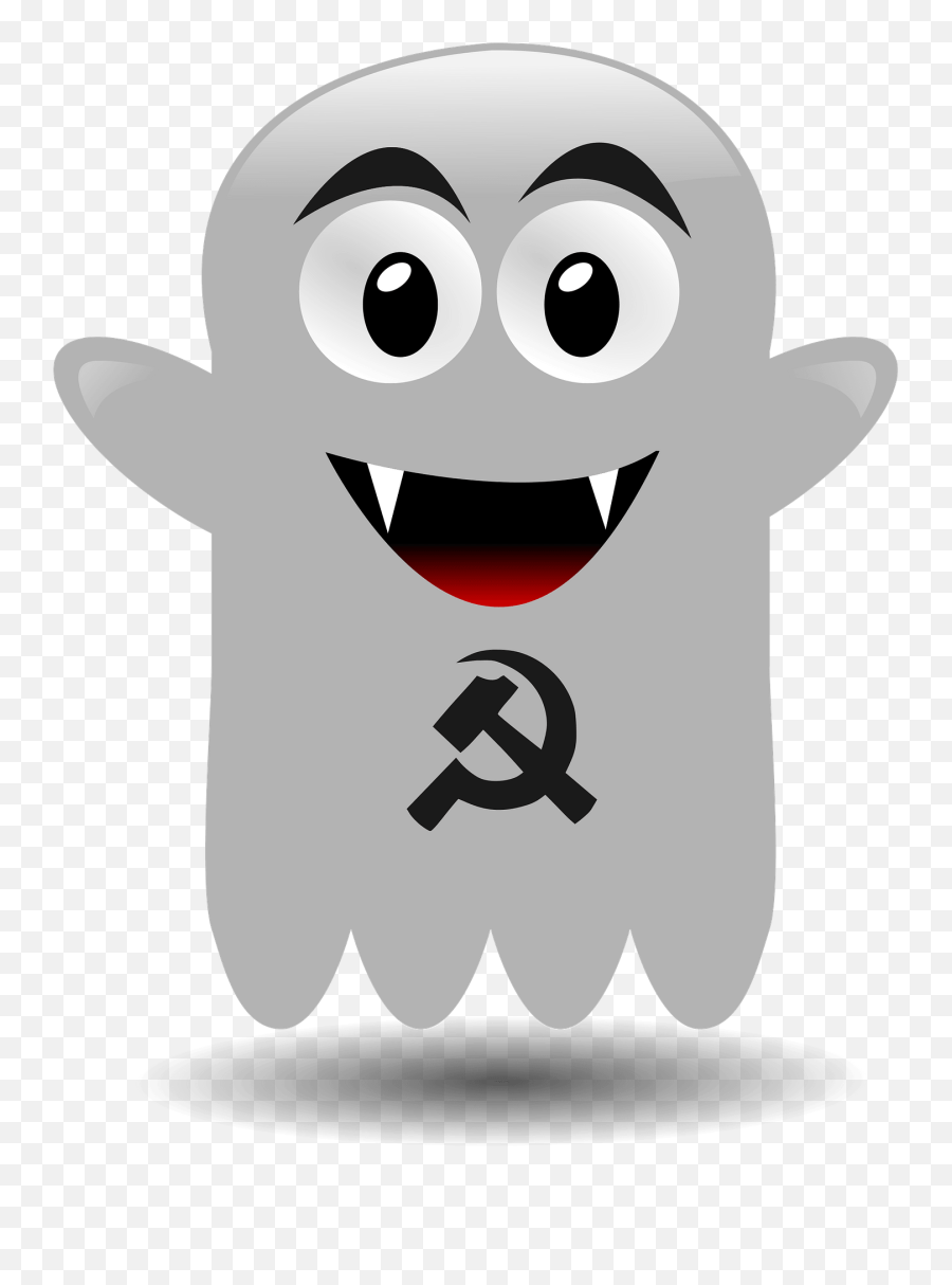 Gray Ghost With Communism Symbols Clipart Free Download Emoji,Ghost Face Clipart