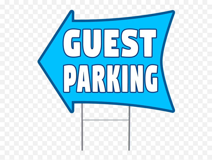 Guest Parking 2 Sided Arrow Yard Sign 18 X 24 Metal Sign Holder Emoji,Double Sided Arrow Png