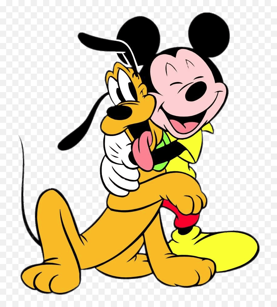 Check Out This Transparent Mickey Mouse And Pluto Hugging Emoji,Pluto Transparent Background
