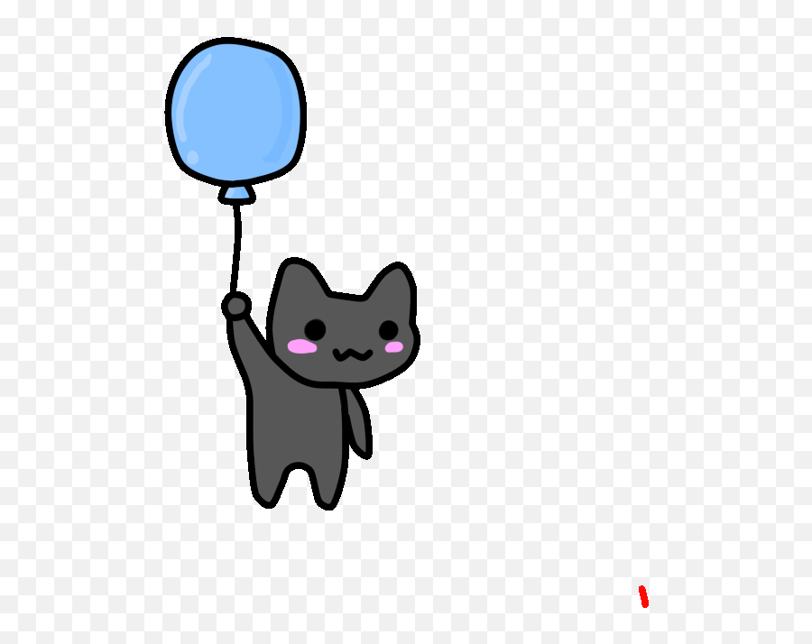 Nyan Balloon W Fireworks - Cartoon Cat Gif No Background Emoji,Fireworks Gif Transparent Background