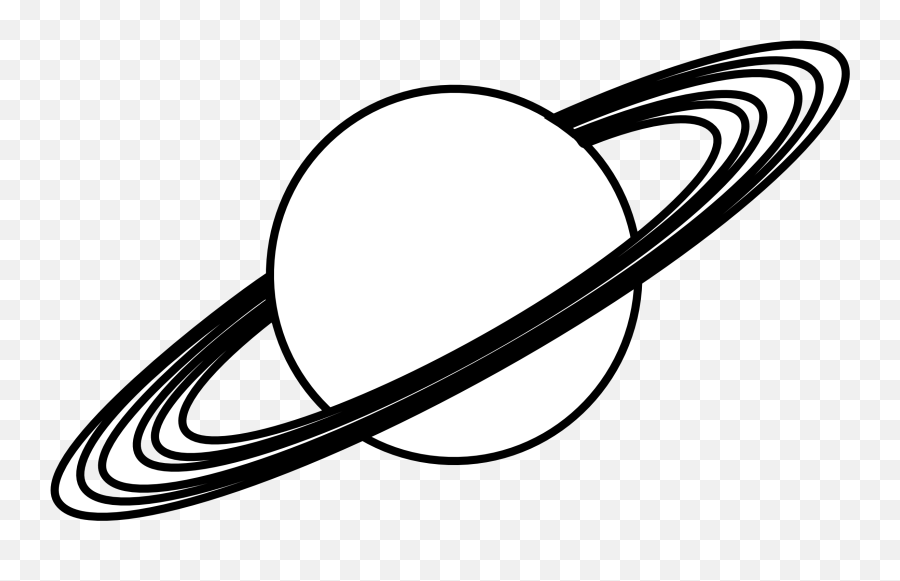 Saturn Clipart Black And White Saturn - Saturn Planet Clipart Black And White Emoji,Saturn Clipart