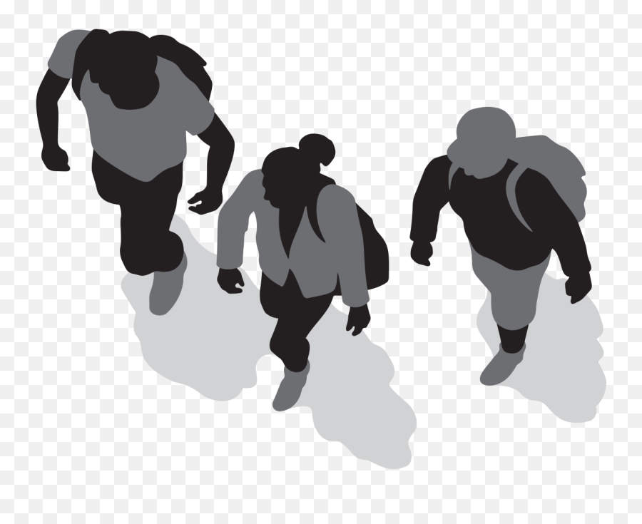 People Walking Images - Silhouette People Walking Top View Png Emoji,People Walking Png