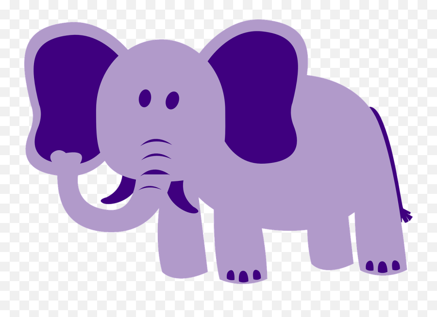Elephant Large Animal African Wildlife Zoo Nature - Elephant Purple Elephant Clipart Emoji,Zoo Animals Clipart