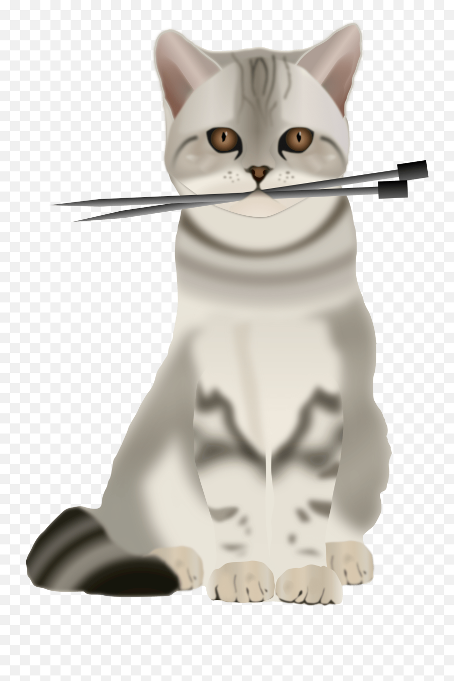 Free Stray Cat Clipart - Knitting Cats Transparent Cartoon Knitting Cat Emoji,Cats Clipart