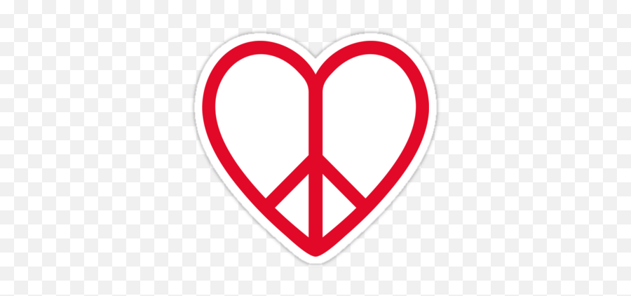 Love And Peace - Peace Heart Decal Emoji,Peace Clipart