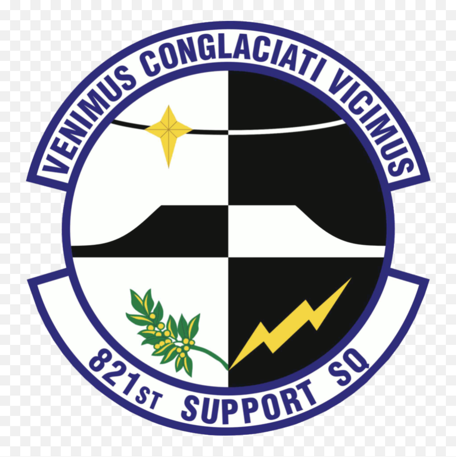 Emblem Of The 821st Support Squadron A - Language Emoji,Us Space Force Logo