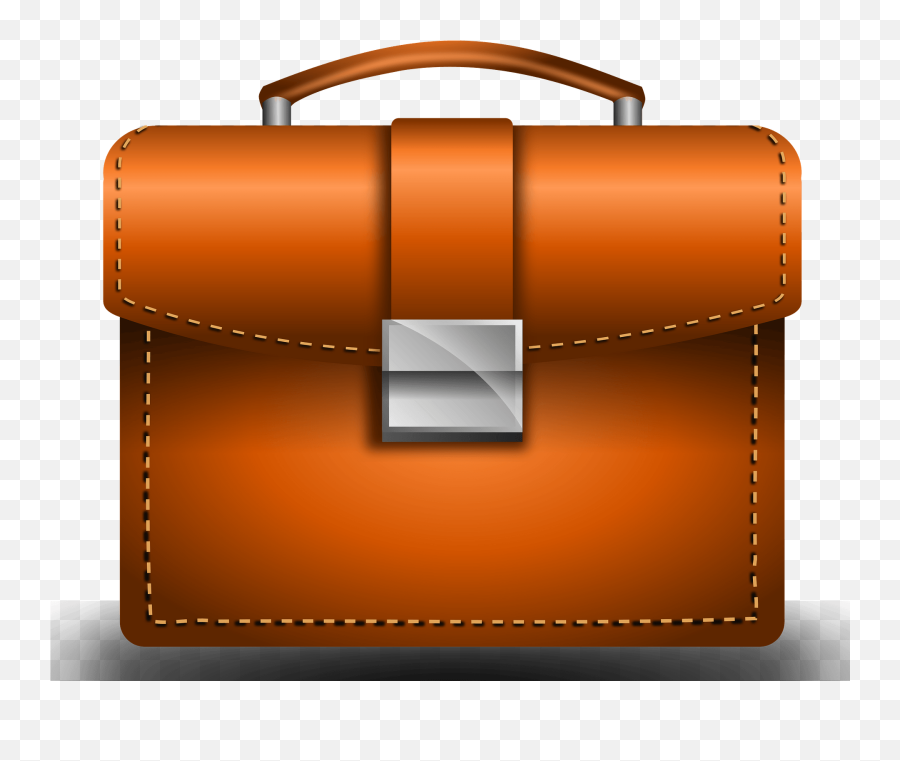 Brown Leather Briefcase Clipart - Briefcase Clip Art Emoji,Briefcase Clipart