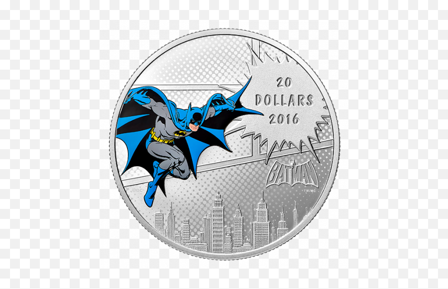 Dc Comics Originals The Dark Knight Batman - 2016 20 1 Oz Fine Silver Coin Rcm Dc Comics Silver Coins Emoji,Dark Knight Logo