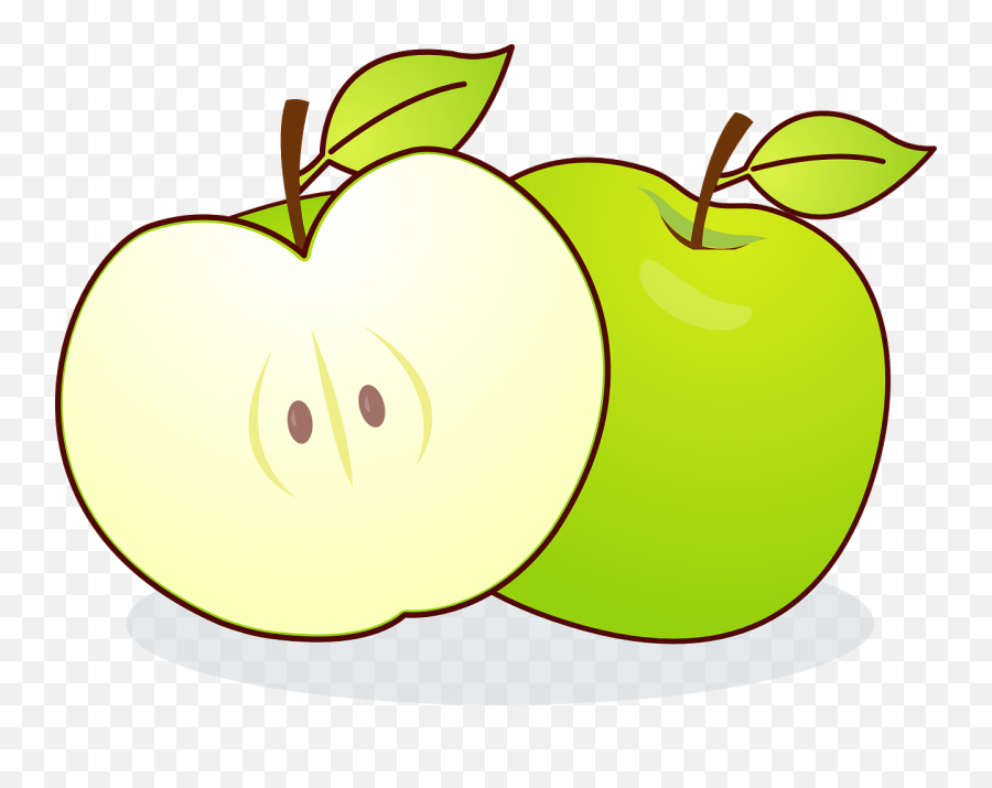 Green Apple Clip Art - Diet Food Emoji,Apple Clipart
