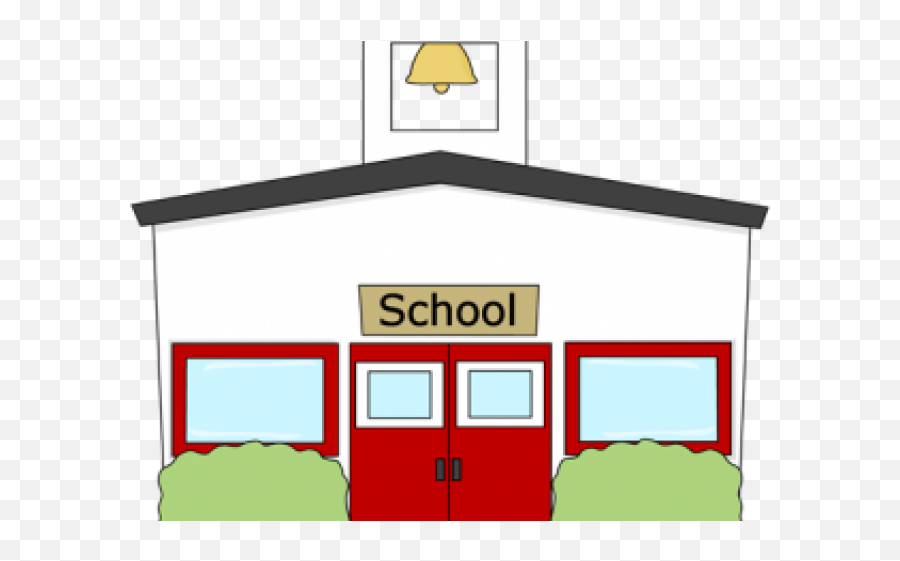 School Clipart Transparent Background - Transparent Background Cartoon School Building Emoji,School Clipart