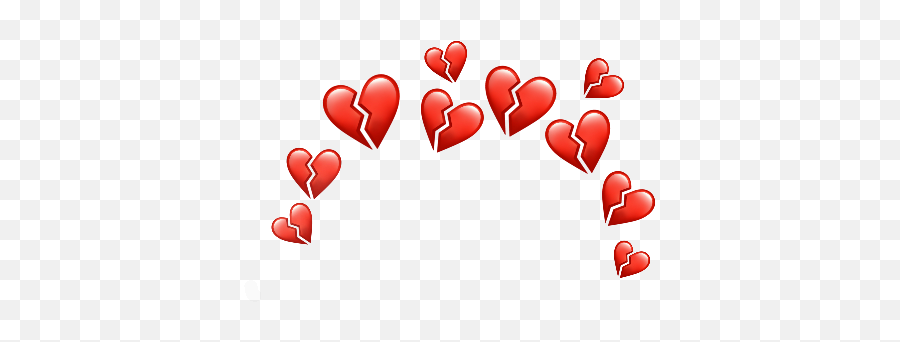 Crown Hearts Red Emoji Tumblr Cute Emoji Wallpaper Emoji - Picsart Hearts,Devil Emoji Png