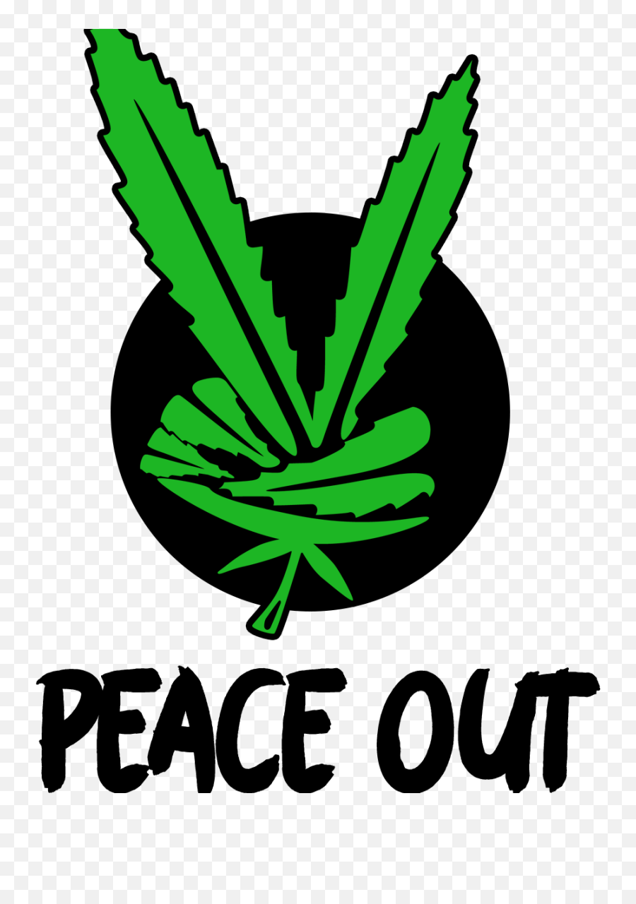 Oklahoma Owned - Peace Out Weed Emoji,Weed Logos
