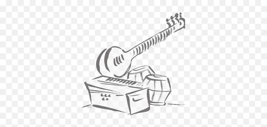Indian Musical Instruments Clipart Png - Classical Music Instrument Sketch Emoji,Instruments Clipart