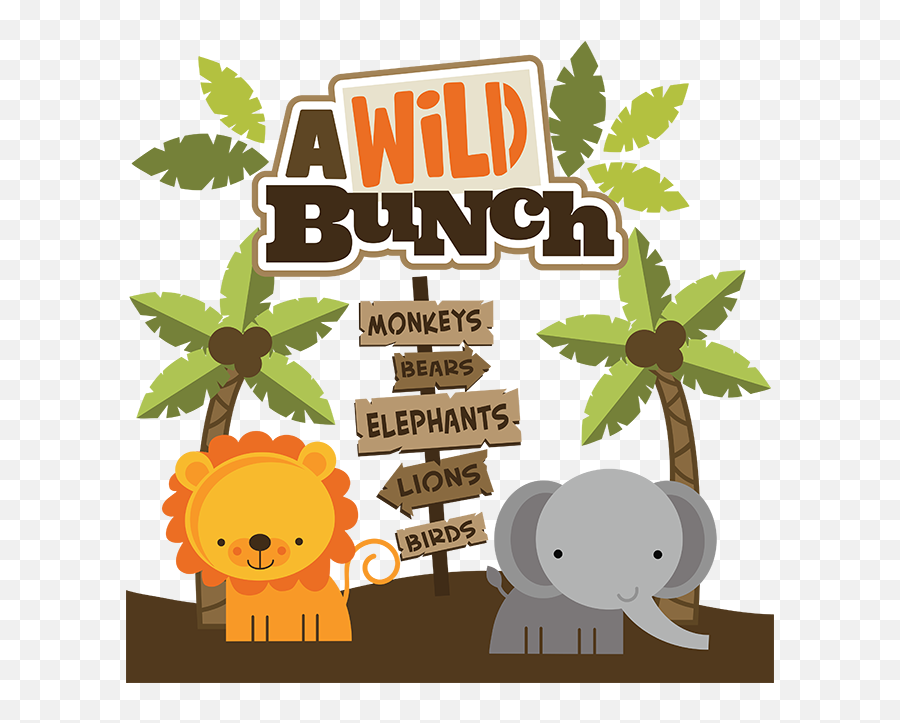 Zoo Clipart Layout - Wild Animals In Scrapbook Emoji,Zoo Clipart