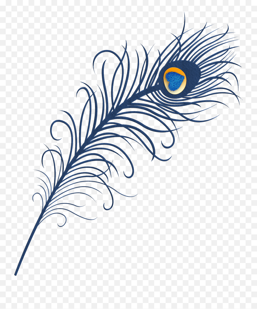 Peacock Feather Clipart At Getdrawings - Mor Pankh Png Hd Emoji,Feather Clipart