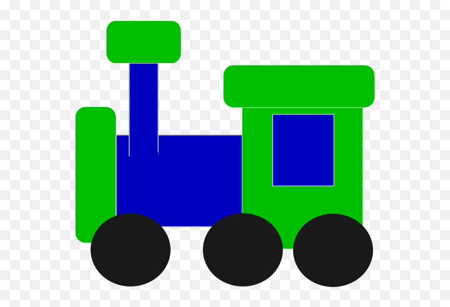 Blue And Green Train Clip Art At Clker - Blue And Green Emoji,Trains Clipart