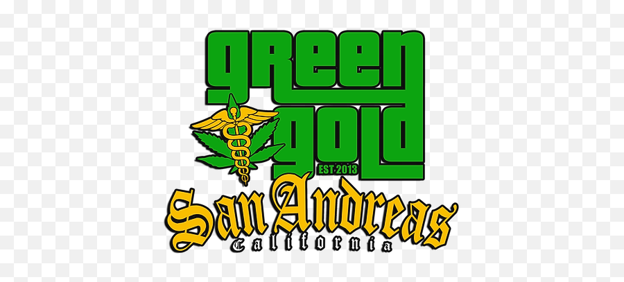 Green Gold San Andreas Recreational And Medical Dispensary Emoji,Green Phone Logo