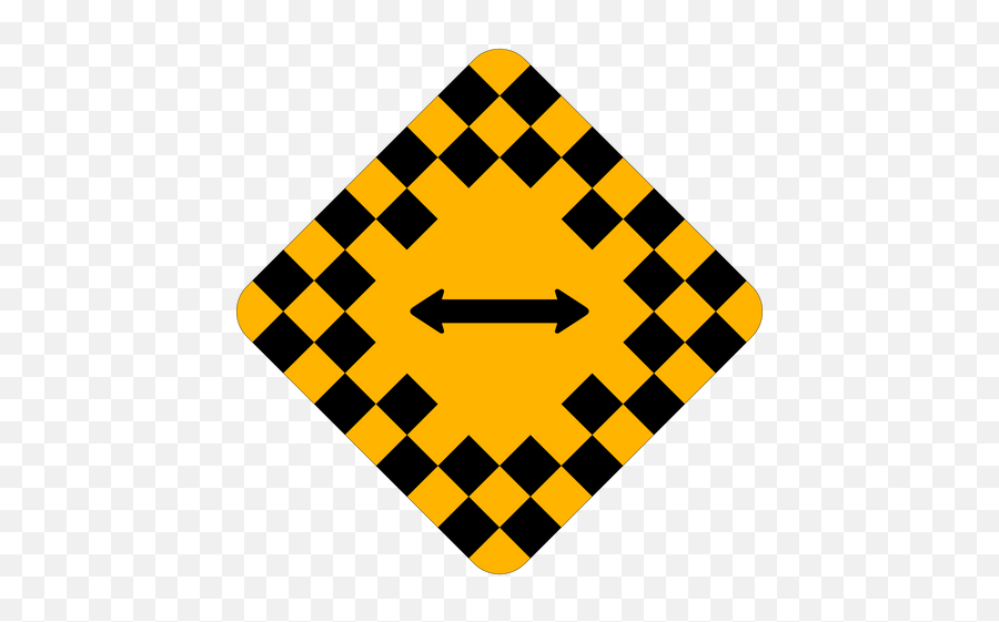 Wa - 8 B Checkerboard Double Arrow U2013 Western Safety Sign Emoji,Double Sided Arrow Png