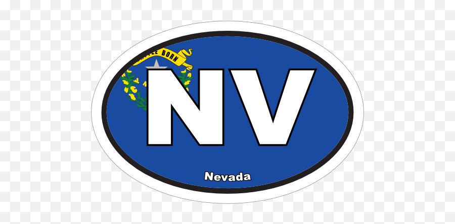 Nevada Nv State Flag Oval Magnet Emoji,Nevada Clipart