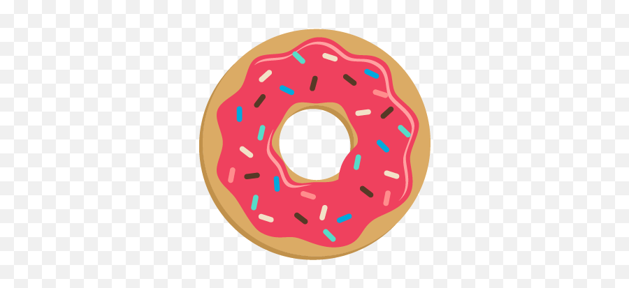 Doughnut Cartoon - Donut Flat Design Png Emoji,Donut Png