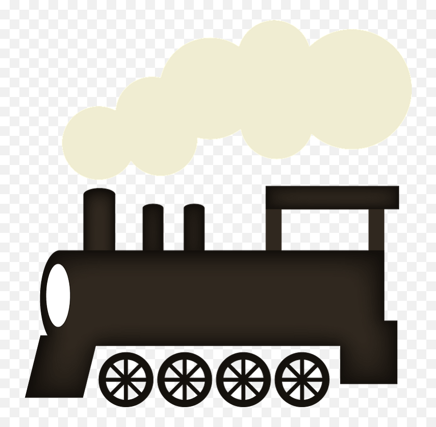 Steam Locomotive - Black And White Clipart Free Download Cylinder Emoji,Steam Clipart