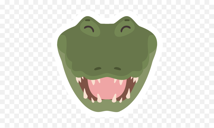 Crocodile Laugh Alligator Fang Flat - Happy Emoji,Aligator Logo