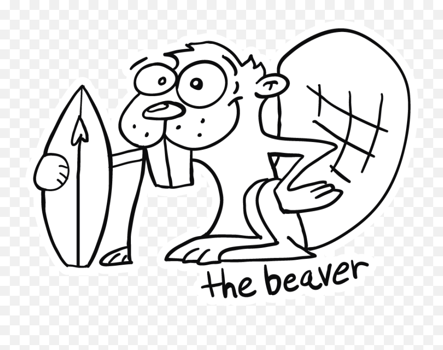 Roberts Surfboards The Beaver - Roberts Surfboards Beaver On A Surfboard Emoji,Beaver Logo