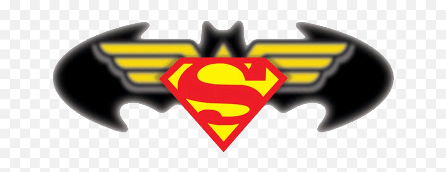 Love Triangle - Superman Batman Wonder Woman Trinity Logo Emoji,Batman Superman Logo