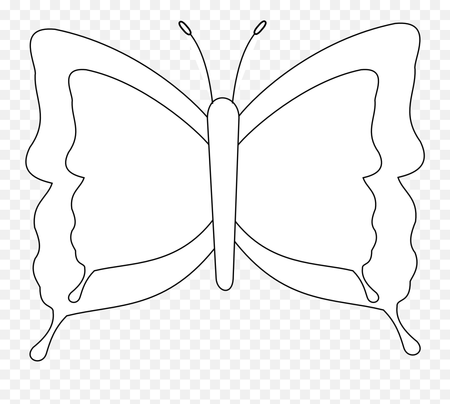 White Butterfly Clipart Black - Clip Art Emoji,Butterfly Clipart Black And White