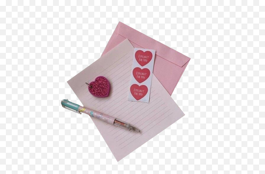 Love Letter Letter Hearts Aesthetic Pink Red Cute Val Emoji,Cute Pencil Clipart