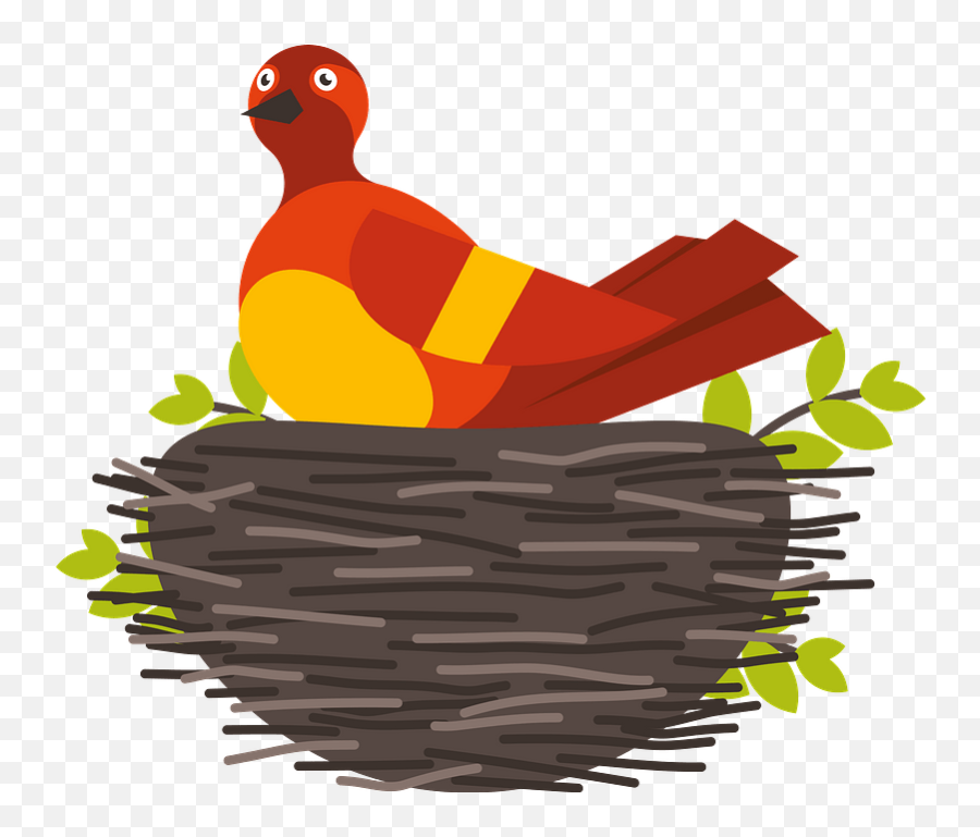 Bird In The Nest Clipart - Bird Emoji,Nest Clipart