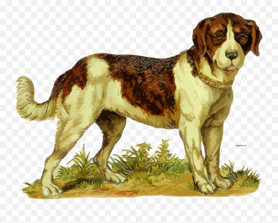 Download Dog Clipart Hd Image Wallpaper Png - Vintage Dog Emoji,Hound Dog Clipart