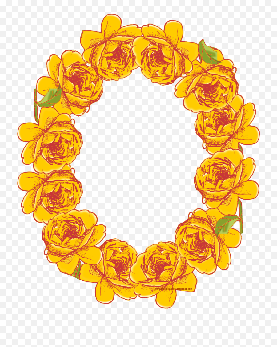 Free Digital Oval Yellow Rose Frame Png - Marcos De Flores Decorative Emoji,Marcos Png