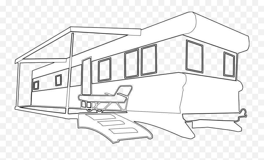 Mobile Home Clipart Black And White - Clipart Mobile Home Png Emoji,Home Clipart