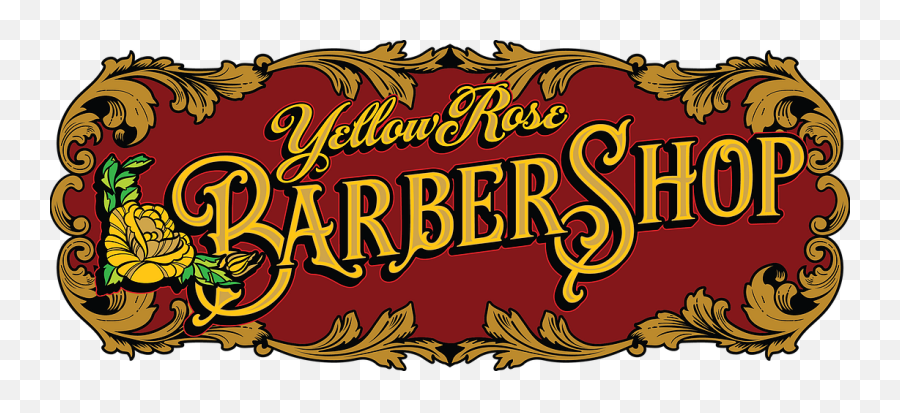 Barber Yellow Rose Barbershop Texas - Decorative Emoji,Yellow Logo