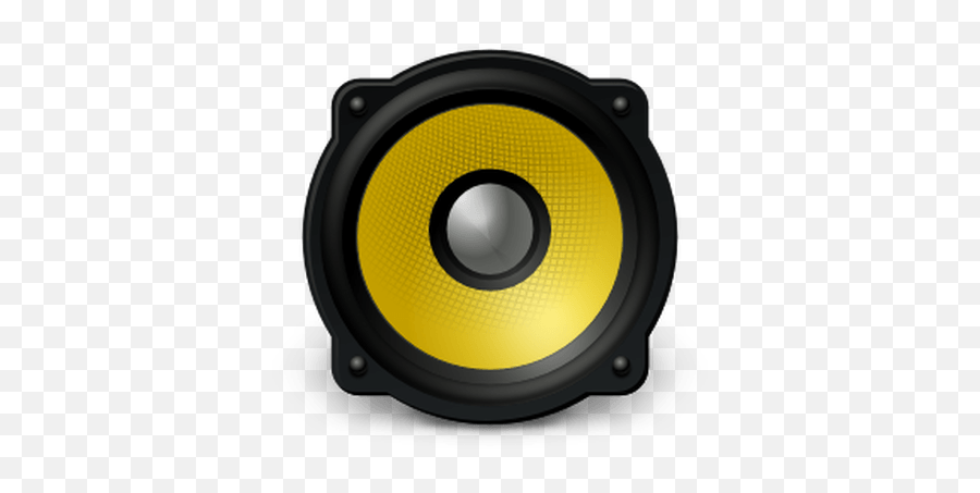 Yellow Loudspeaker Transparent Png - Speaker Woofer Png Emoji,Transparent Speaker