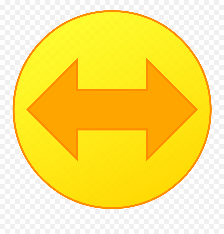 Sideways Double Arrow Yellow - Two Way Icon Transparent Png Emoji,Double Arrow Png