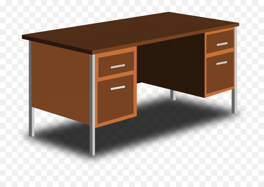 An Office Desk Clipart - Office Desk Clip Art Emoji,Desk Clipart